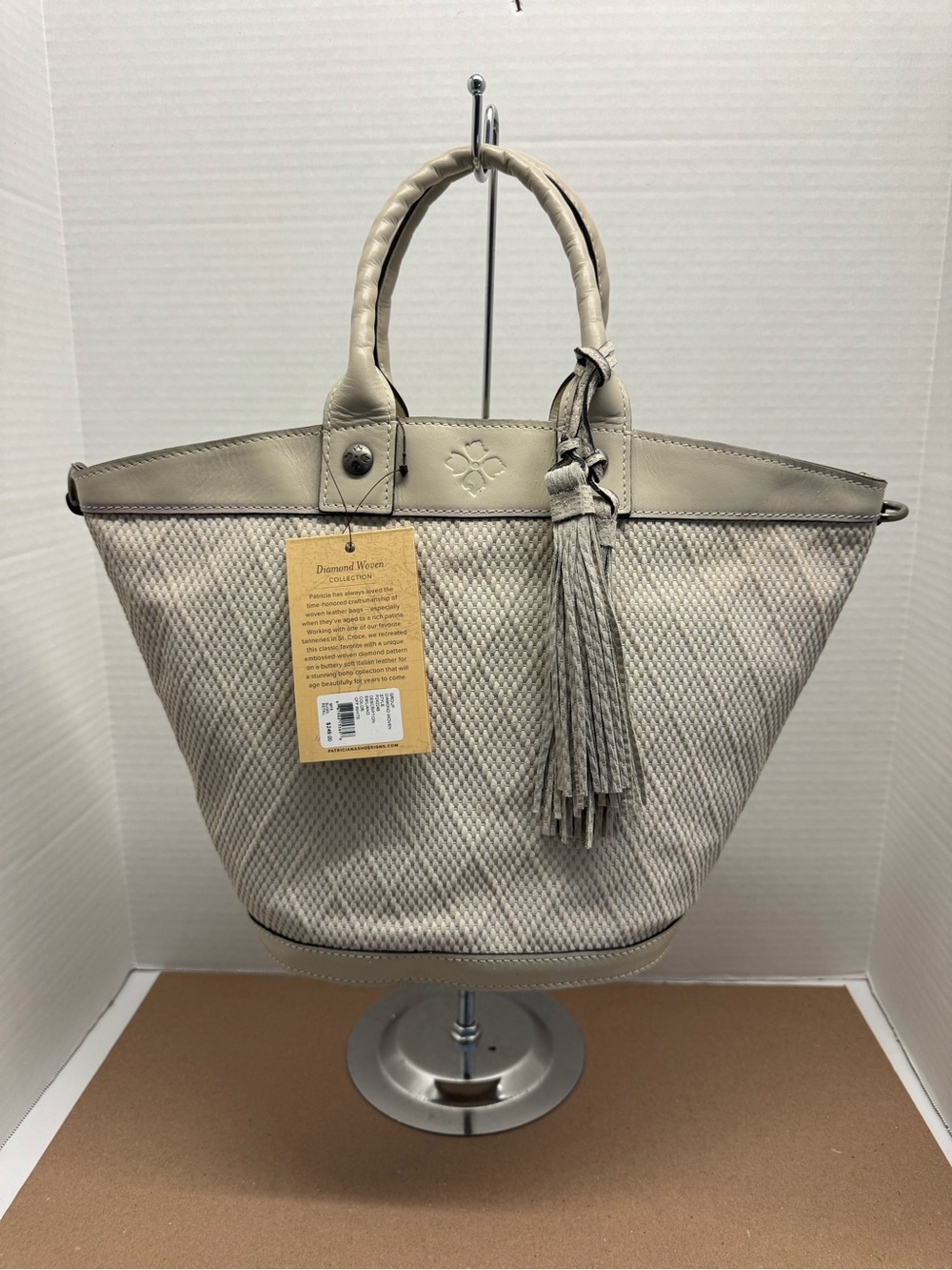 Patricia Nash Diamond Woven Emiliano Leather Tote Bag